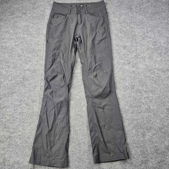 PrAna Pants Womens 2 Halle Stretch Hiking Outdoor Travel Roll Tab Utility Boot - Picture 1 of 7